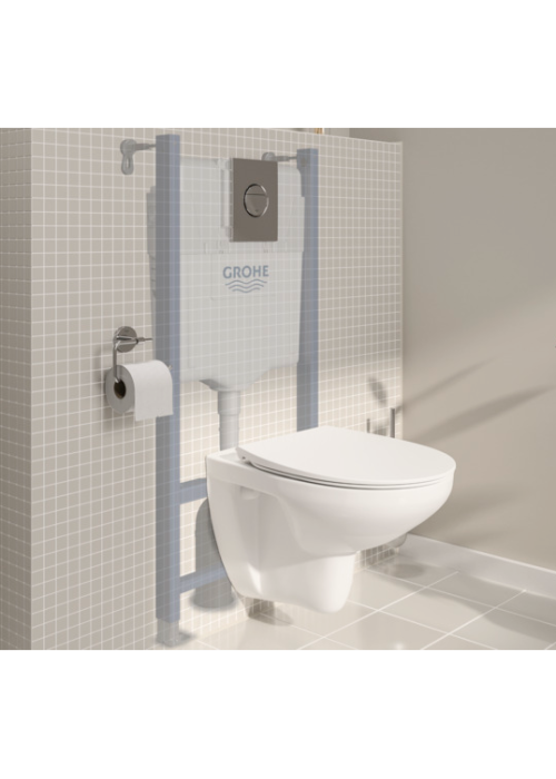 Комплект Grohe Solido 5-в-1: Унітаз + інсталяція Grohe Rapid SL 38528001 з клавішами Nova Cosmopolitan 39900000