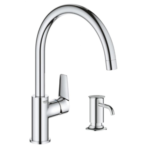 Смеситель для кухни Grohe QuickFix StartEdge 30529001 с дозатором Authentic 40537000 (30529005)