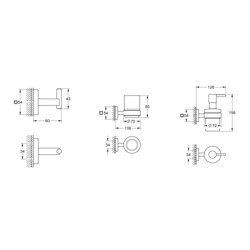 Набір аксесуарів Grohe Start Cube 3 в 1, BF40961SC