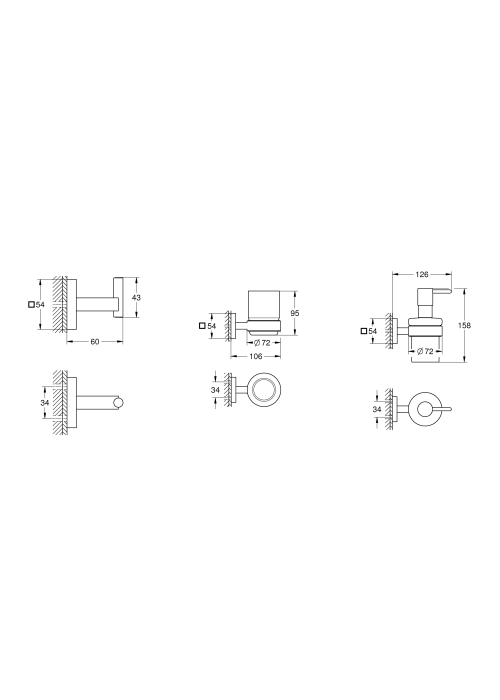 Набір аксесуарів Grohe Start Cube 3 в 1, BF40961SC