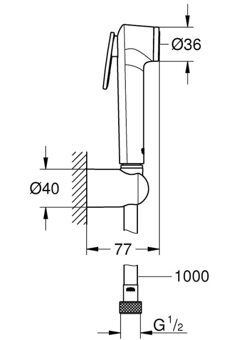 Душовий гарнітур GROHE Tempesta-F Trigger Spray 30 26352000