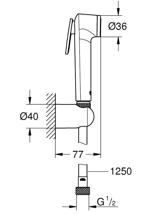 Гігієнічний душ Grohe Tempesta-F Trigger Spray 26354000