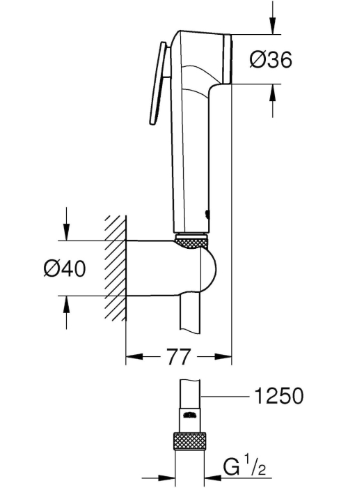 Гігієнічний душ Grohe Tempesta-F Trigger Spray 30 26356IL0