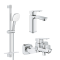 Комплект змішувачів для ванної кімнати Grohe Cubeo UA125246M