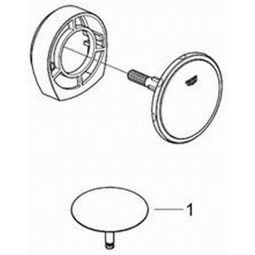 Верхня частина наливного, зливного та переливного гарнітуру Grohe TALENTOFILL, 19952000