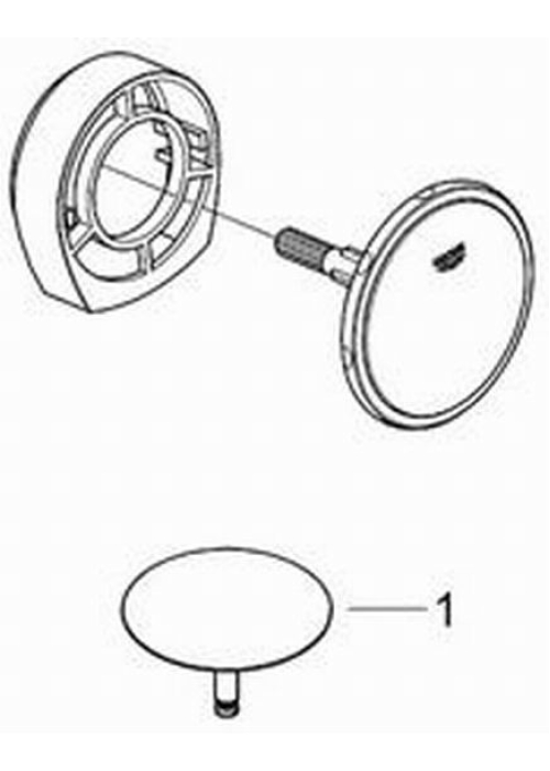 Верхня частина наливного, зливного та переливного гарнітуру Grohe TALENTOFILL, 19952000