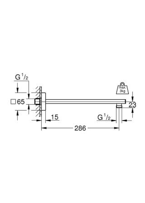 Душовий кронштейн GROHE RAINSHOWER, 27709000