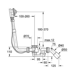 Зливний та переливний гарнітур Grohe TALENTO, 28939000