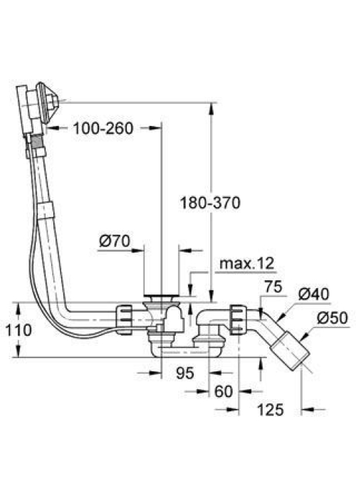 Зливний та переливний гарнітур Grohe TALENTO, 28939000