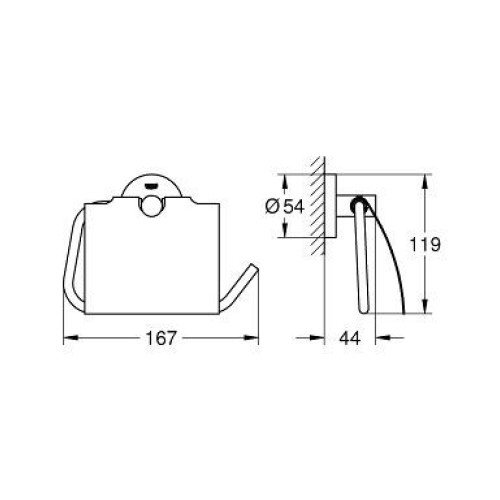 Тримач для туалетного паперу GROHE ESSENTIALS, 40367001