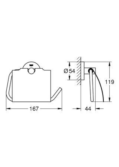 Тримач для туалетного паперу GROHE ESSENTIALS, 40367001