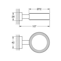 Тримач аксесуарів GROHE ESSENTIALS CUBE, 40508001