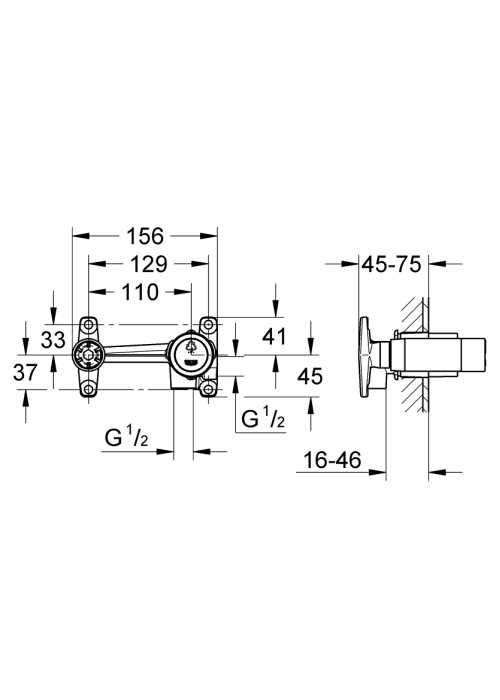 Скрытая часть смесителя Grohe 32635000