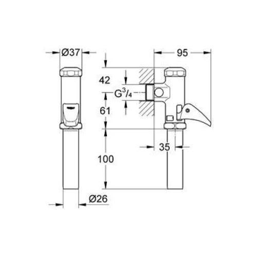 Автоматичний змивний пристрій для пісуару Grohe Rondo 37139000