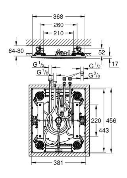 Тропический душ GROHE Rainshower F-digital хром, 27939001