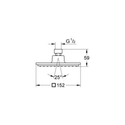 Верхний душ Grohe Euphoria Cube 152, 27705000