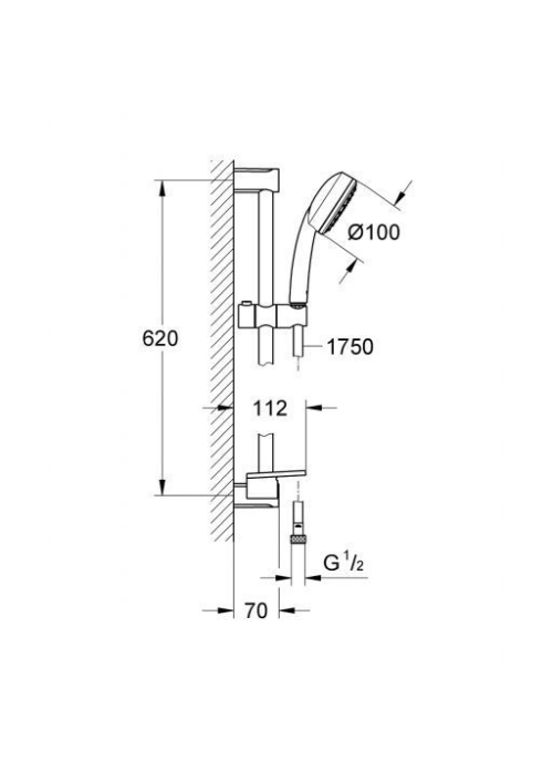 Душовий набір Grohe New Tempesta Cosmopolitan 100, 26083002