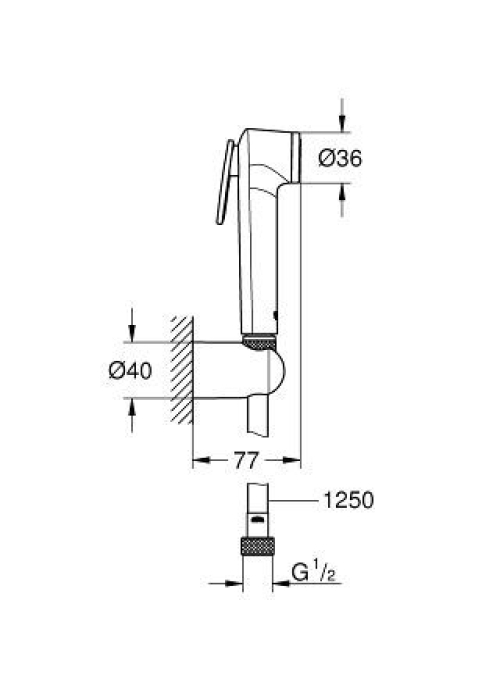 Гігієнічний душ GROHE Tempesta-F Trigger Spray 30 27513001