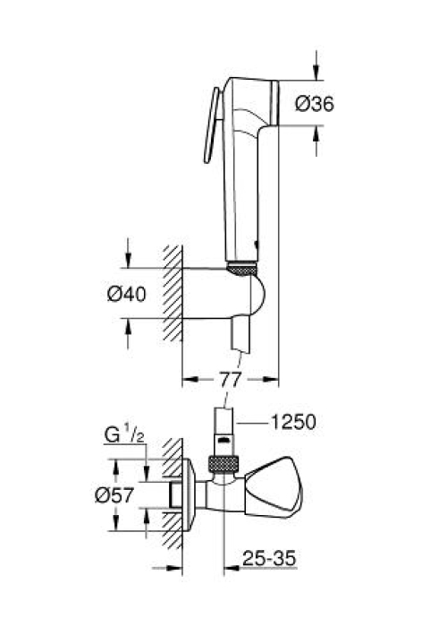 Гігієнічний душ GROHE Tempesta-F Trigger Spray 30 27514001