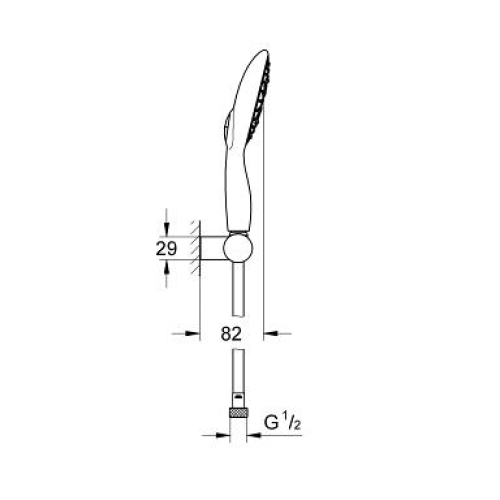 Душовий набір, 4 види струменів Grohe Power&Soul, 27742000