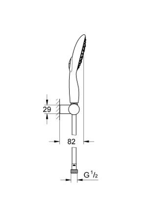 Душовий набір, 4 види струменів Grohe Power&Soul, 27742000