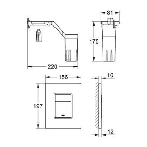Клавіша змиву Grohe Skate Cosmopolitan Fresh 38805000