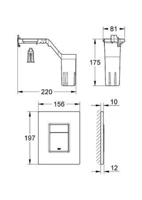 Клавиша смыва Grohe Skate Cosmopolitan Fresh 38805000