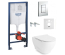 Комплект: Інсталяція GROHE Rapid SL 38772001 +VOLLE OLIVA Rimless тверде сидіння slim slow-closing, 13-45-165