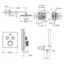 Душевой набор GROHE Grohtherm SmartControl 26405SC1