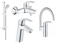 Комплект смесителей c кухонным смесителем GROHE Eurosmart New, 123248MK