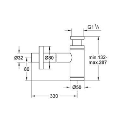 Сифон для раковини 1 1/4" Grohe хром, 28912000