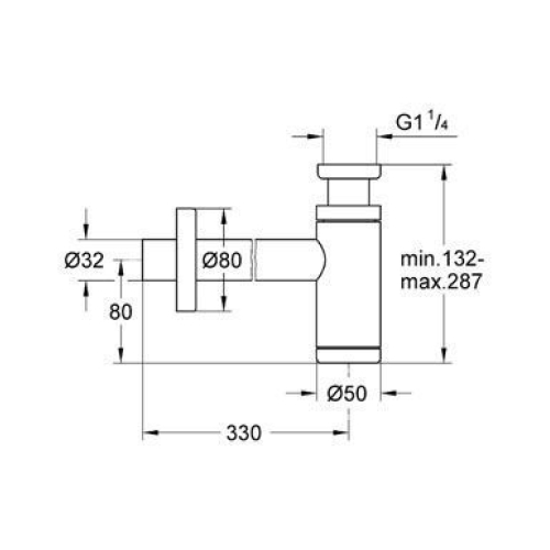 Сифон для раковини 1 1/4" Grohe хром, 28912000