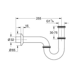 Сифон для раковини 1 1/4" Grohe хром, 28947000