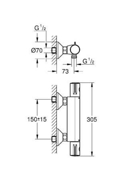 Термостат для душу Grohe Grohtherm 800 34558000