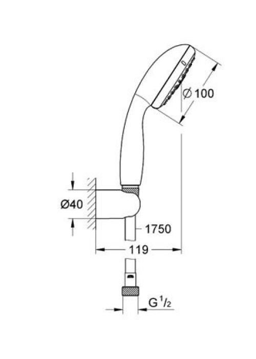 Душовий набір Grohe New Tempesta 100, 26164001