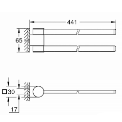 Подвійний тримач для рушників Grohe Selection 41219KF0