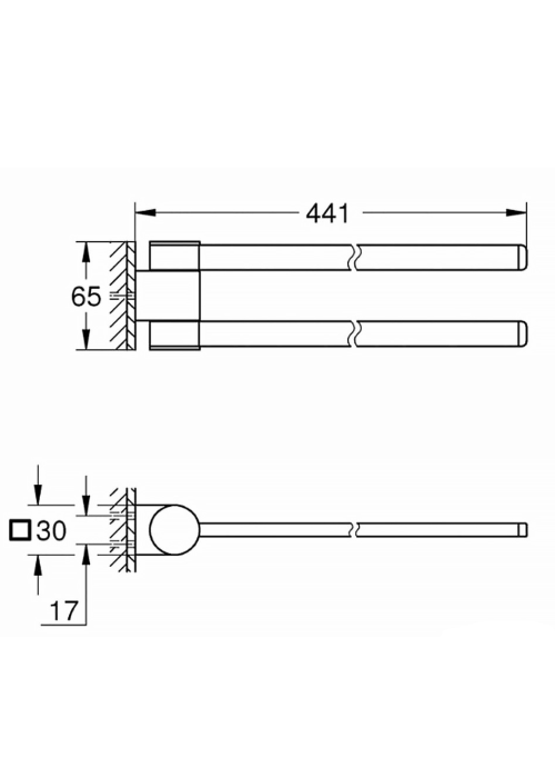 Подвійний тримач для рушників Grohe Selection 41219KF0