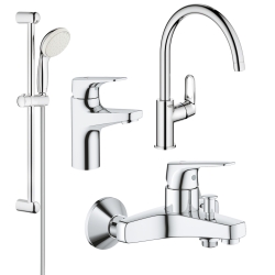 Комплект змішувачів для ванної кімнати і кухні Grohe BauFlow UA121640K0