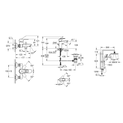 Набір змішувачів Grohe BauLoop New 3 в 1 UA123214R0