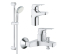 Комплект змішувачів для ванної кімнати Grohe Start Flow UA127130S0