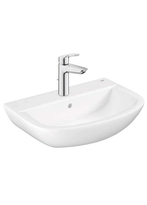 Умывальник Grohe Bau Ceramic 39421000 + Cмеситель для умывальника Grohe Eurosmart 23322001