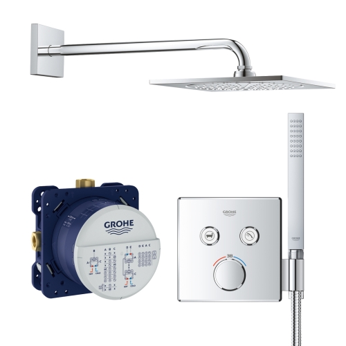 Душова система прихованого монтажу з термостатом Grohe Grohtherm SmartControl UA3450600A