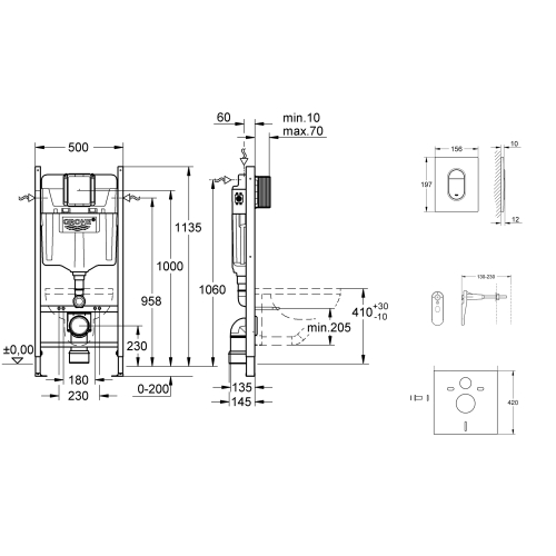 Система інсталяції для унітазу 4 в 1 Grohe Rapid SL UA3884400A