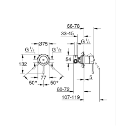 Змішувач прихованого монтажу для душу Grohe Essence 29197AL0 Графіт матовий