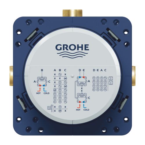Душова система прихованого монтажу з виливом Grohe Grohtherm SmartControl KIT34863AL0UA Графит матовий