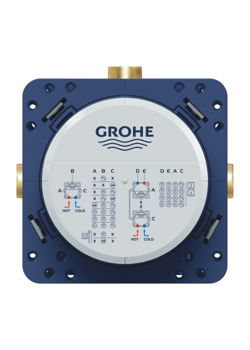 Душова система прихованого монтажу з виливом Grohe Grohtherm SmartControl KIT34863AL0UA Графит матовий