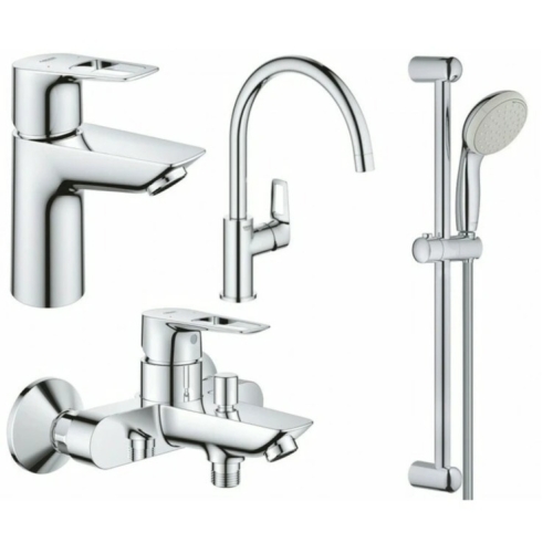 Комплект смесителей c кухонным смесителем GROHE BauLoop UA123225K0 (23337000 + 23603000 + 27598001 + 31368000)