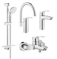 Комплект змішувачів для ванни + змішувач для кухні Grohe Eurosmart New UA123248UH