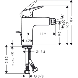 Змішувач для біде Hansgrohe Logis 71200000