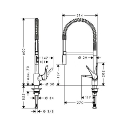 Змішувач для кухні Hansgrohe Cento XXL 14806000